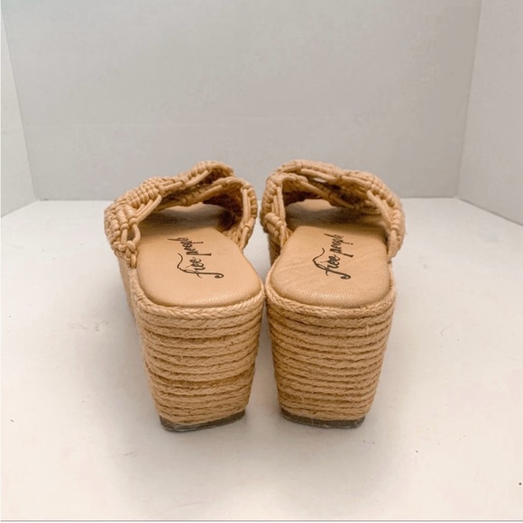 Free People Highline Espadrille Wedge Platform in Natural Size 37 or 7 US NWOT. - Picture 2 of 6